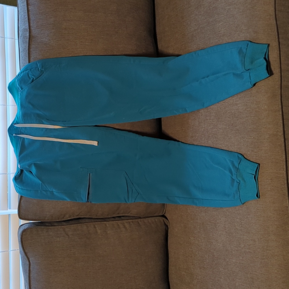 Figs turquoise jogger scrub pants